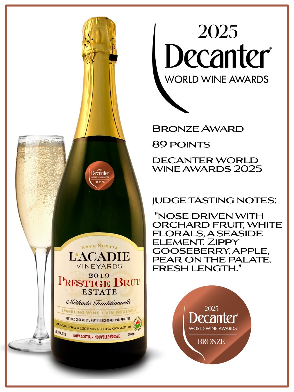 2019 Prestige Brut Estate wins award at Decanter World Wine Awards