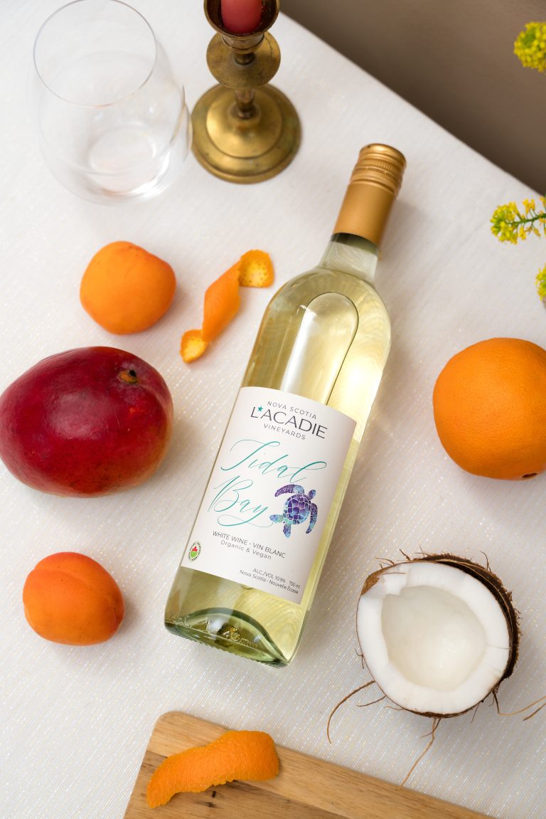 Tidal Bay wine from Nova Scotia. Appellation wine.
